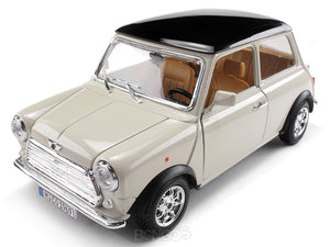 1969 Mini Cooper 1:16 Scale - Bburago Diecast Model (Cream)