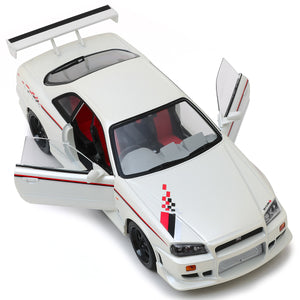 1999 Nissan Skyline R34 GT-R (BNR34) 1:18 Scale - Greenlight Diecast Model  (White)