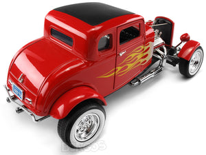 1932 Ford Coupe "Hot Rod - Platinum Collection" 1:18 Scale - MotorMax Diecast Model (Red)