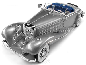 1936 Mercedes-Benz 500K Roadster 1:18 Scale - Maisto Diecast Model Car (Grey)
