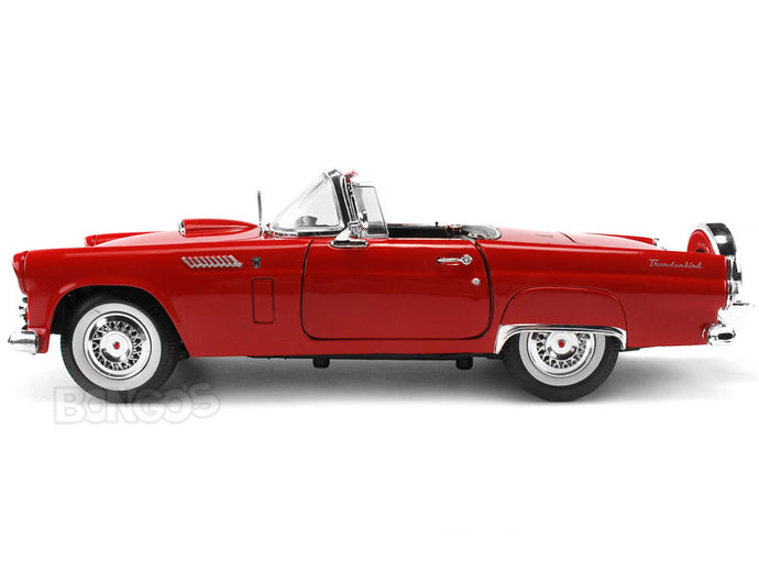 1956 Ford Thunderbird Roadster 1:18 Scale - MotorMax Diecast Model Car (Red)