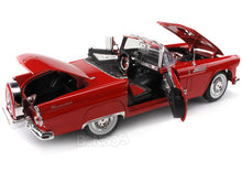 Load image into Gallery viewer, 1956 Ford Thunderbird Roadster 1:18 Scale - MotorMax Diecast Model Car (Red)