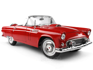 1956 Ford Thunderbird Roadster 1:18 Scale - MotorMax Diecast Model Car (Red)