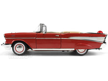 Load image into Gallery viewer, 1957 Chevy (Chevrolet) Bel Air Convertible 1:18 Scale- Yatming Diecast Model Car (Red)