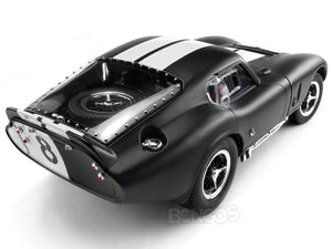 1965 Shelby Cobra Daytona #8 1:18 Scale - Yatming Diecast Model Car (Matt Black)