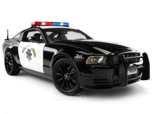 Load image into Gallery viewer, 2013 Ford Mustang Boss 302 &quot;Highway Patrol&quot; 1:18 Scale - Shelby Collectables Diecast Model Car (B/W)