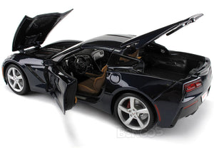 2014 Chevy Corvette (C7) Stingray 1:18 Scale - Maisto Diecast Model Car (Dark Blue)