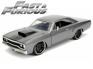 "Fast & Furious" Dom's Plymouth Road Runner 1:24 Scale - Jada Diecast Model Car (Grey)