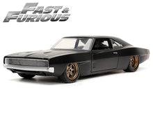 Load image into Gallery viewer, &quot;Fast &amp; Furious&quot; Dom&#39;s 1968 Dodge Charger Widebody 1:24 Scale - Jada Diecast Model Car (Matt Black)