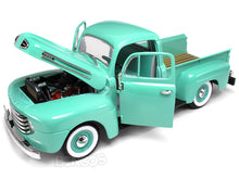 Load image into Gallery viewer, 1948 Ford F-1 Pickup 1:18 Scale - Yatming Diecast Model Car (Green)