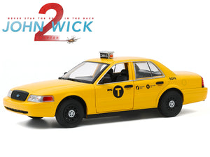 "John Wick" 2008 Ford Crown Vic Taxi 1:24 Scale - Greenlight Diecast Model Car