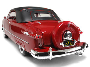 1950 Ford Convertible (Top Up) 1:18 Scale - Maisto Diecast Model Car (Red)
