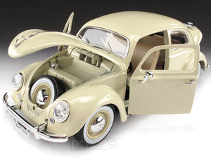 1955 VW "Kafer" Beetle 1:18 Scale - Bburago Diecast Model Car (Cream)