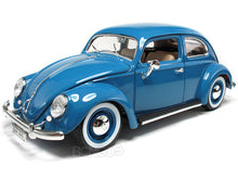 Load image into Gallery viewer, 1955 VW &quot;Kafer&quot; Beetle 1:18 Scale - Bburago Diecast Model Car (Blue)