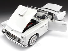 Load image into Gallery viewer, 1956 Ford Thunderbird Roadster 1:18 Scale - MotorMax Diecast Model Car (White)
