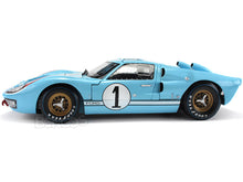 Load image into Gallery viewer, 1966 Ford GT-40 (GT40) Mk II #1 Le Mans Miles/Hulme 1:18 Scale - Shelby Collectables Diecast Model Car (Gulf/Clean)