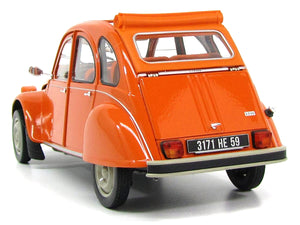 1976 Citroen 2CV 6 1:18 Scale - Norev Diecast Model Car (Orange)