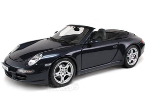 Porsche 911 (997) Carrera S Cabriolet 1:18 Scale - Maisto Diecast Model Car (Blue)