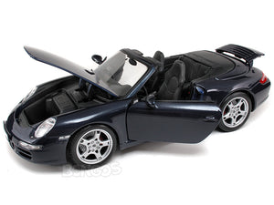 Porsche 911 (997) Carrera S Cabriolet 1:18 Scale - Maisto Diecast Model Car (Blue)