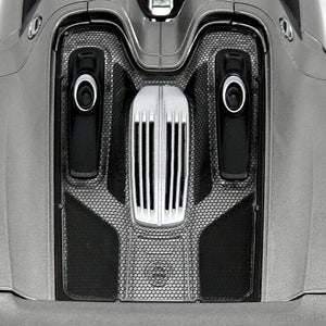 Porsche 918 Spyder 1:18 Scale - Welly Diecast Model Car (Grey/Roof Off)