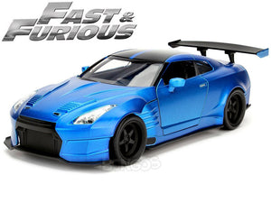 "Fast & Furious" Brian's Nissan Skyline GT-R (R35) "Ben Sopra" 1:24 Scale - Jada Diecast Model Car (Blue)