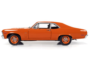 1970 Chevy Nova SS396 1:18 Scale - AutoWorld Diecast Model Car (Orange)