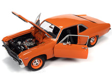 Load image into Gallery viewer, 1970 Chevy Nova SS396 1:18 Scale - AutoWorld Diecast Model Car (Orange)
