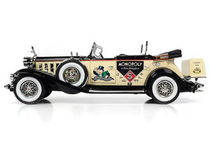 "MONOPOLY" 1932 Cadillac V16 Sport Phaeton w/ figure 1:18 Scale - AutoWorld Diecast Model Car
