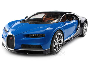 Bugatti Chiron 1:18 Scale - Bburago Diecast Model Car (Blue)