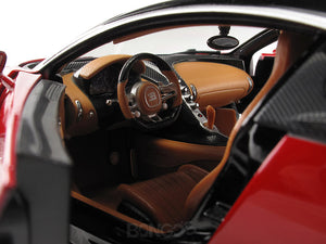 Bugatti Chiron 1:18 Scale - Bburago Diecast Model Car (Red)