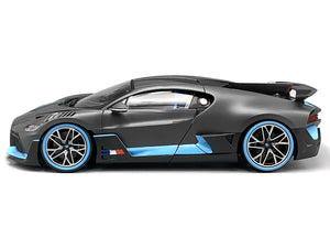 Bugatti Chiron Divo 1:18 Scale - Bburago Diecast Model Car (Grey/Blue)