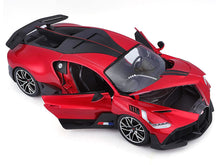 Load image into Gallery viewer, Bugatti Chiron Divo 1:18 Scale - Bburago Diecast Model Car (Red)