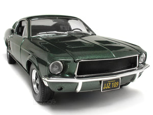 "BULLITT" 1968 Ford Mustang Fastback 1:18 Scale - Greenlight Diecast Model Car (Green)