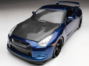 "Fast & Furious" Brian's Nissan Skyline GT-R (R35) 1:24 Scale - Jada Diecast Model Car (Blue)