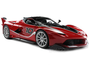 Ferrari FXX-K #10 1:18 Scale - Bburago Diecast Model Car (Red)