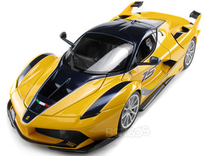 Ferrari FXX-K #15 1:18 Scale - Bburago Diecast Model Car (Yellow)
