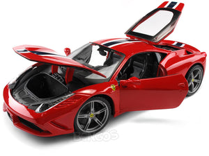 Ferrari 458 Speciale 1:18 Scale - Bburago Diecast Model Car (Red)