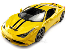 Load image into Gallery viewer, Ferrari 458 Speciale 1:18 Scale - Bburago Diecast Model Car (Yellow)