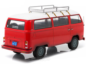 "Field of Dreams" 1973 VW Type 2 Bus (T2B) 1:18 Scale - Greenlight Diecast Model Car (Red)