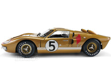 Load image into Gallery viewer, 1966 Ford GT-40 (GT40) Mk II #5 Le Mans Bucknum/Hutcherson 1:18 Scale - Shelby Collectables Diecast Model Car (Gold)