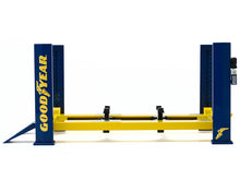 Load image into Gallery viewer, &quot;GOODYEAR&quot; 4-Post Lift (Hoist) 1:18 Scale - Greenlight Diecast Model (Blue)