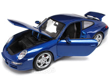 Load image into Gallery viewer, Porsche 911 (997) Carrera S 1:18 Scale - Maisto Diecast Model Car (Blue)