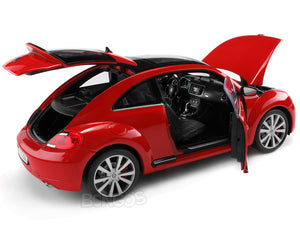VW Beetle (A5) 1:18 Scale - Welly Diecast Model Car (Red)