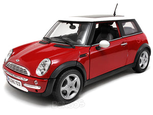 2003 Mini Cooper 1:18 Scale - Maisto Diecast Model Car (Red)