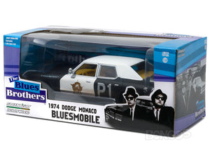 "Blues Brother's - Bluemobile" 1974 Dodge Monaco 1:24 Scale - Greenlight Diecast Model Car