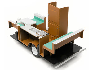 Shasta 15' AIRFLYTE Caravan Trailer 1:24 Scale - Greenlight Diecast Model (Green)