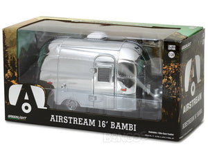 AirStream 16' BAMBI Caravan Trailer 1:24 Scale - Greenlight Diecast Model (Chrome)