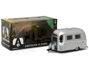 AirStream 16' BAMBI Caravan Trailer 1:24 Scale - Greenlight Diecast Model (Chrome)