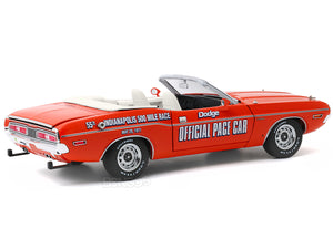"55th INDY Pace Car" 1971 Dodge Challenger R/T Convertible 1:18 Scale - Greenlight Diecast Model