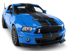 Load image into Gallery viewer, 2013 Ford Shelby GT500 1:18 Scale - Shelby Collectables Diecast Model Car (Grabber Blue)